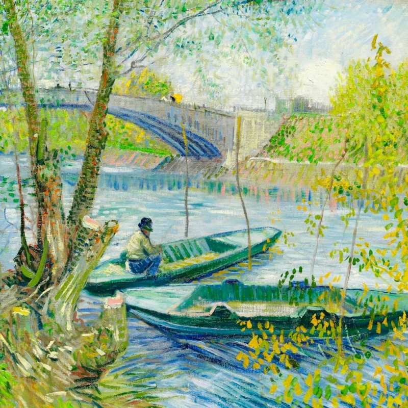 Vincent Van Gogh Gogh fishing In Spring, The Pont De Clichy (Asnières) (1887)