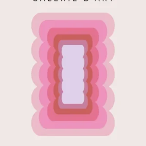 Vintage Wavy Lines Pink And Beige