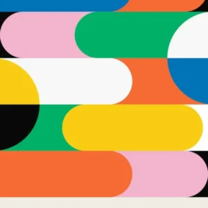 Bauhaus Exhibition 1923 Pattern, Mid century, boho, colorful, cool, tiles, groovy, funky, European, french, contemporary, museum, vintage, retro, pop art, abstract