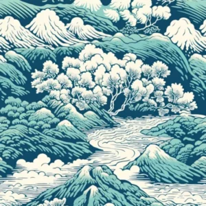 Big Sur, California, Inspired Travel Pattern 1