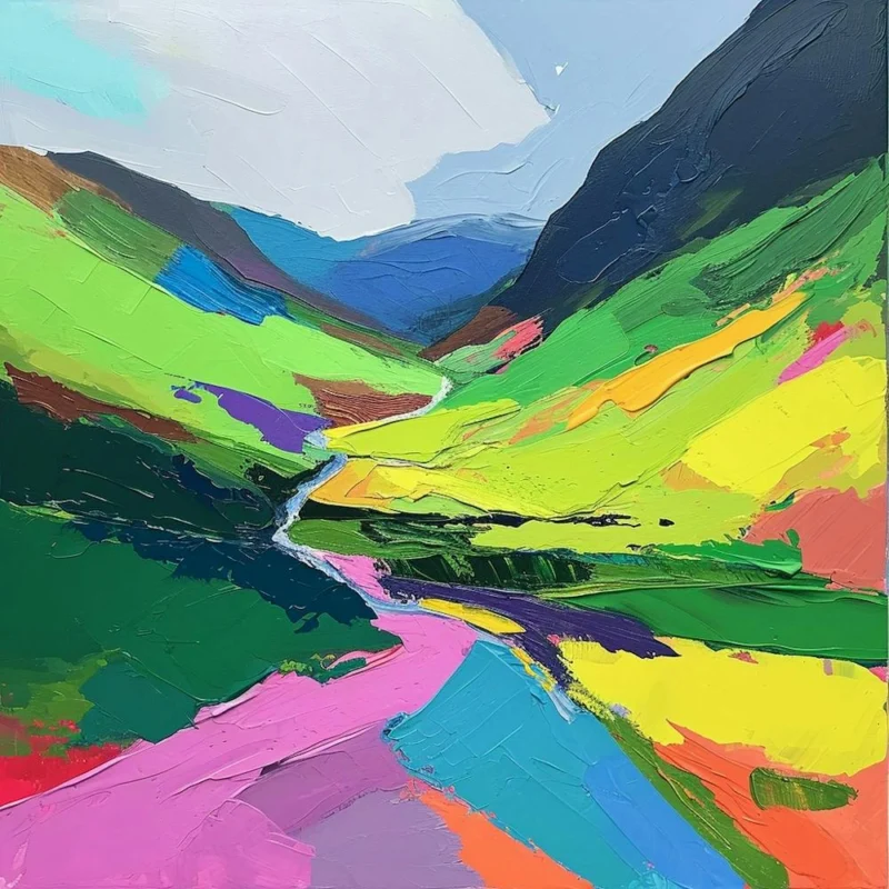 Colourful Abstract Snowdonia National Park Wales 4