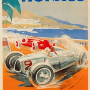 Monaco Grand Prix 1936 Vintage Poster