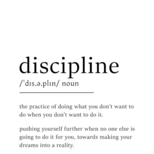 Discipline Definition Poster - Dictionary