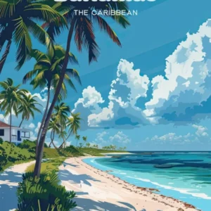 The Bahamas Summer Digital Travel Art