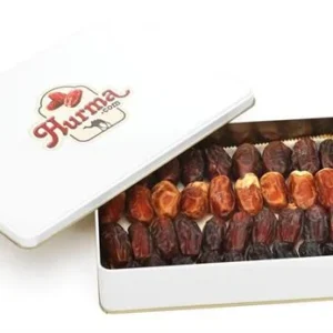 Mixed Premium Quality Dates Gift Box 595gr – Assorted Mebrum, Sugay, Safavi, Hudri Dates in Elegant Metal Box - Exporgin - Global Shopping Site