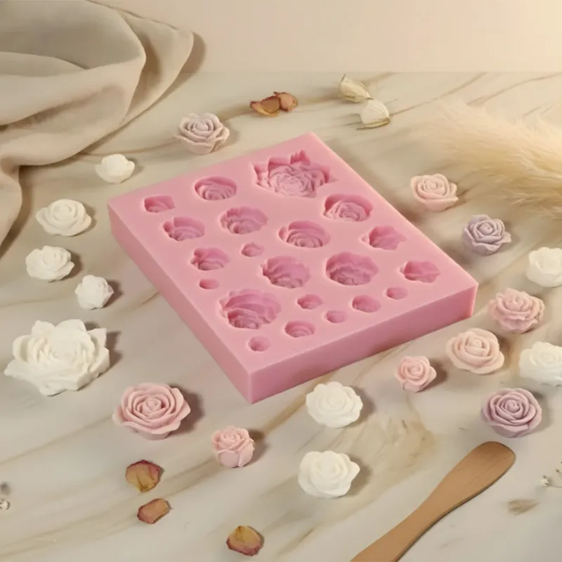 Moule décoration Amas de Fleurs - Silicone pour fabrication artisanale décoration cire DIY Terre de Bougies