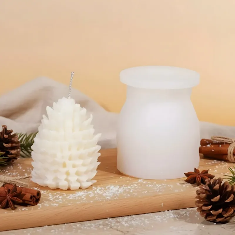 Moule bougie Pomme de pin - Silicone pour fabrication artisanale bougie cire DIY Terre de Bougies