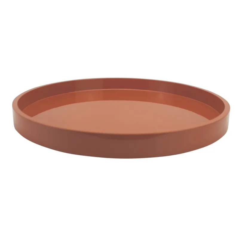 Orange Round Medium Lacquered Tray - Addison Ross Ltd UK
