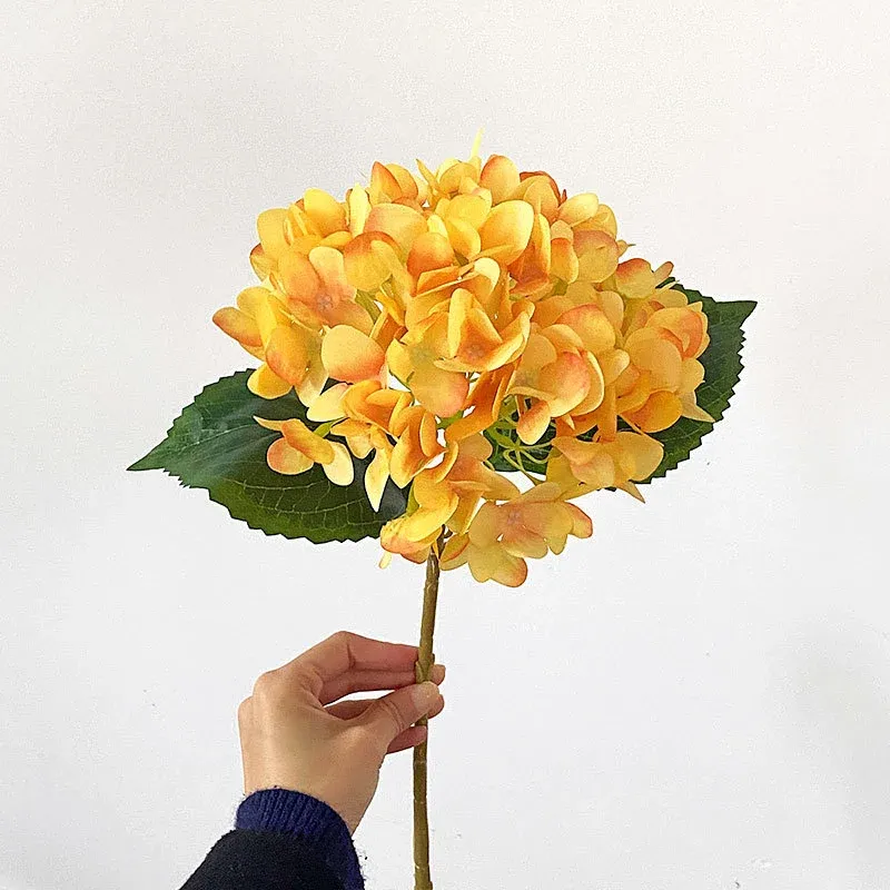 47 cm Künstliche Hortensien aus Seide | Künstliche Blumen für Heim- und Hochzeitsdekoration