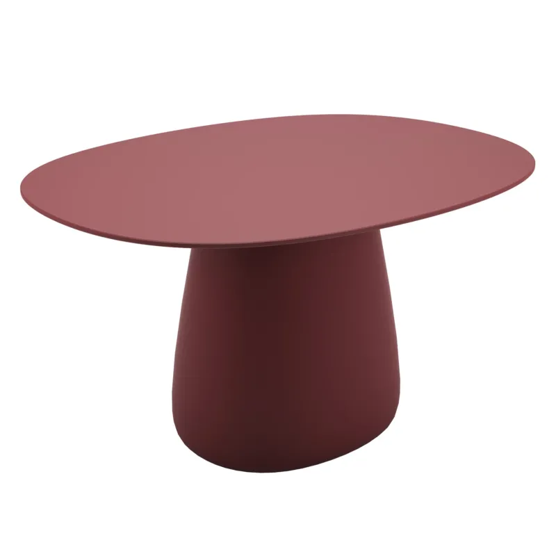 Cobble Table TOP 135, für drinnen & draußen in rot