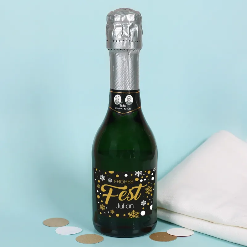 Sekt zu Weihnachten mit Wunschname