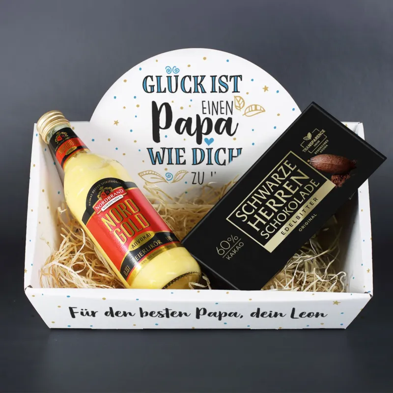 Persönlicher Geschenkkorb für den besten Papa - mit verschiedenen Füllungen – Bild 4