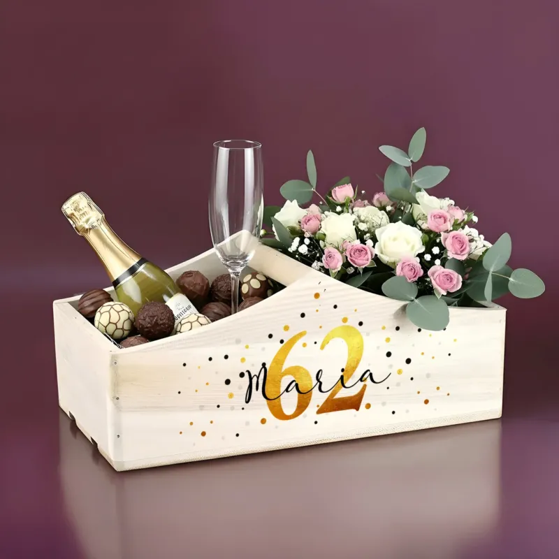 Pflanzkiste zum Geburtstag mit Name und Alter