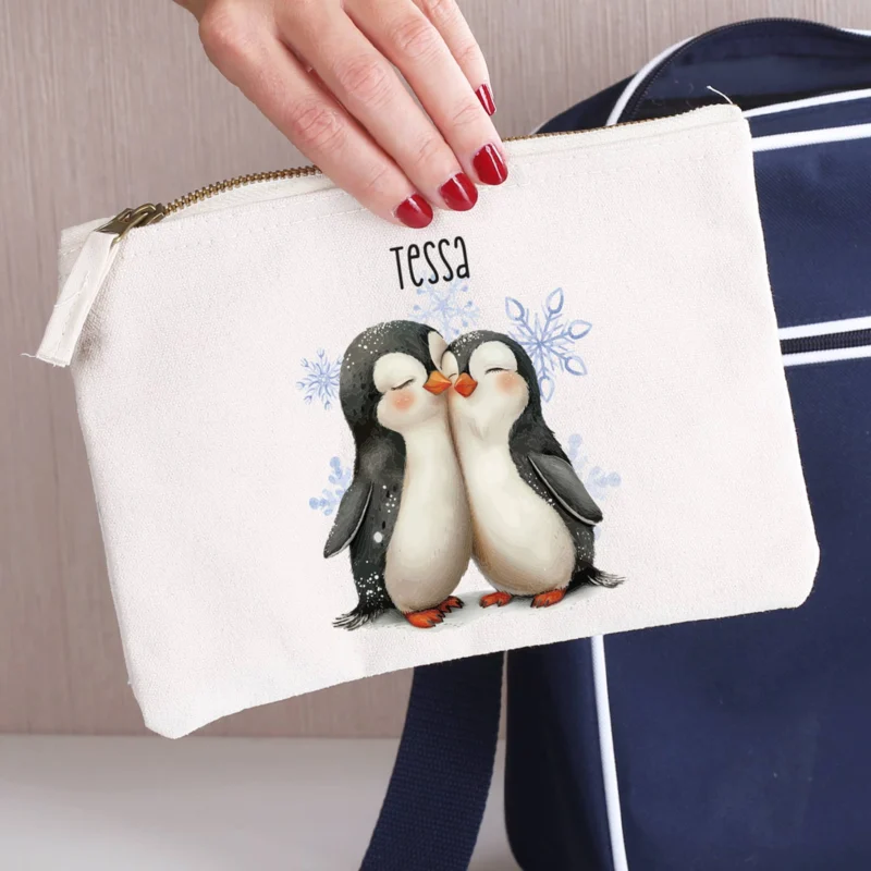 Beautycase mit Pinguinmotiv