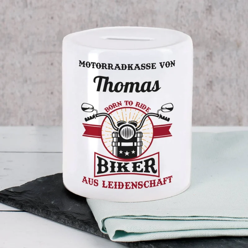 Motorrad-Kasse Spardose für Biker aus Leidenschaft