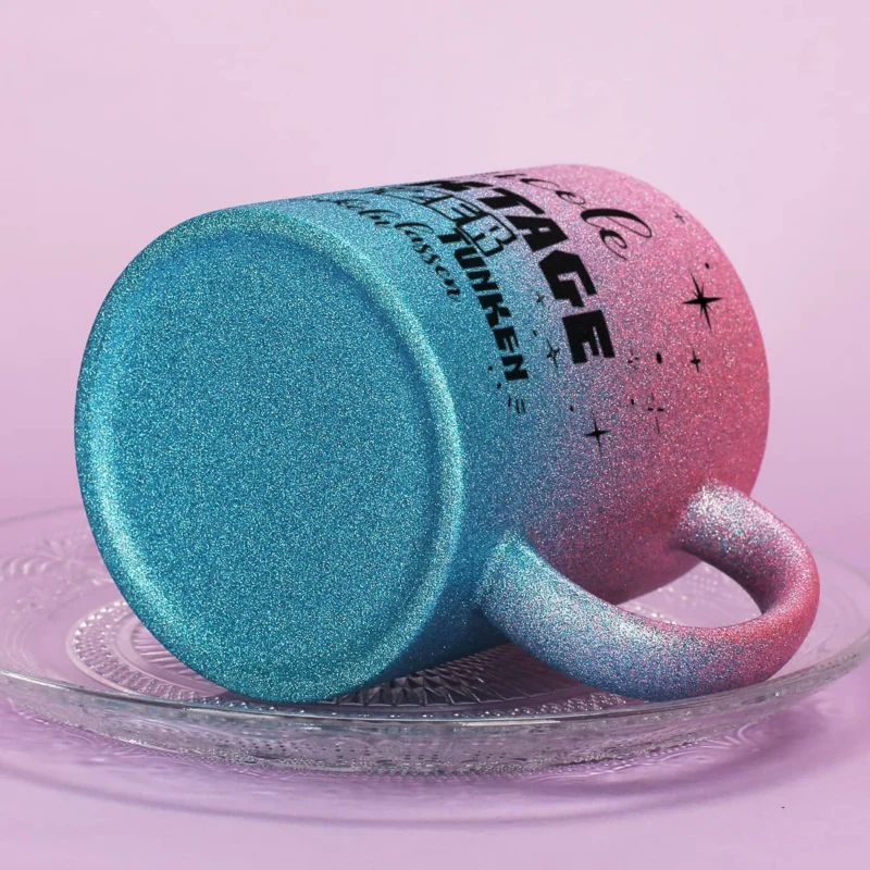Glitzertasse in 3 Farben - Kacktage funkeln lassen - mit Name persönlich bedruckt – Bild 3