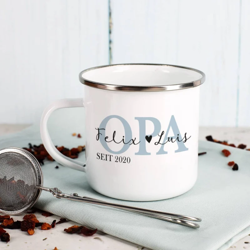 Metalltasse für den besten Opa