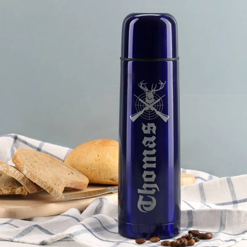 Thermoskanne für Jäger mit Namensgravur