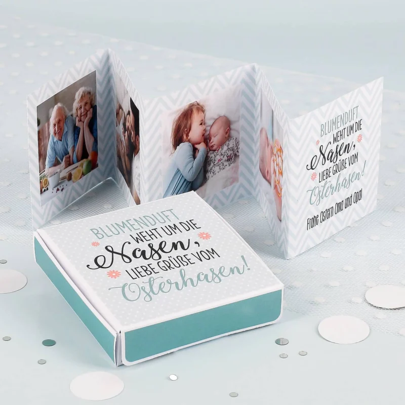 Geschenk zu Ostern / Mini Fotobuch mit toller Geschenkbox