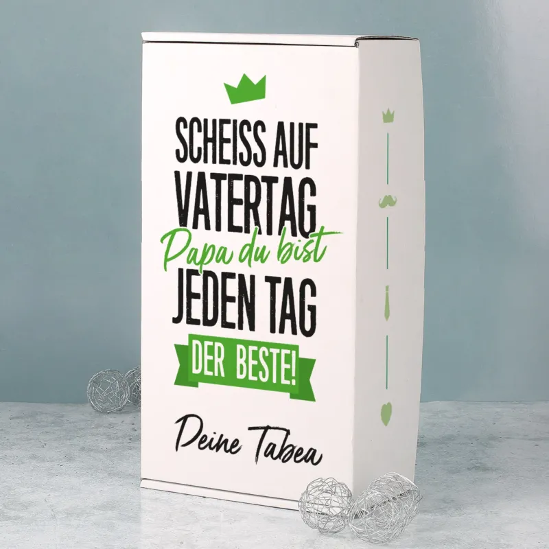 Scheiß auf Vatertag Papa, du bist jeden Tag der Beste! - Geschenkbox zum Vatertag