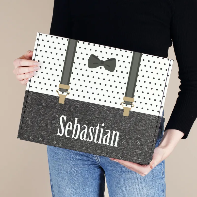 Großer Geschenkkarton für Männer mit Wunschname