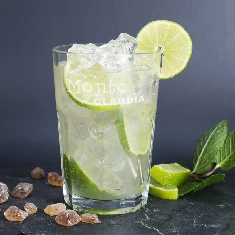 Cocktailglas mit Wunschgravur für Mojito
