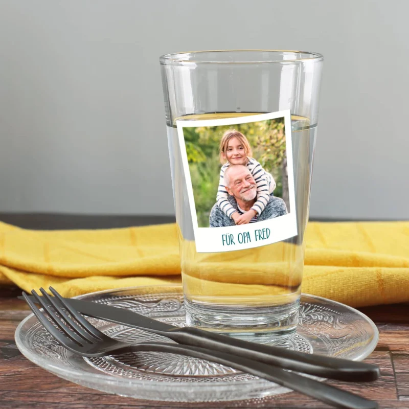 Fototrinkglas für den besten Opa