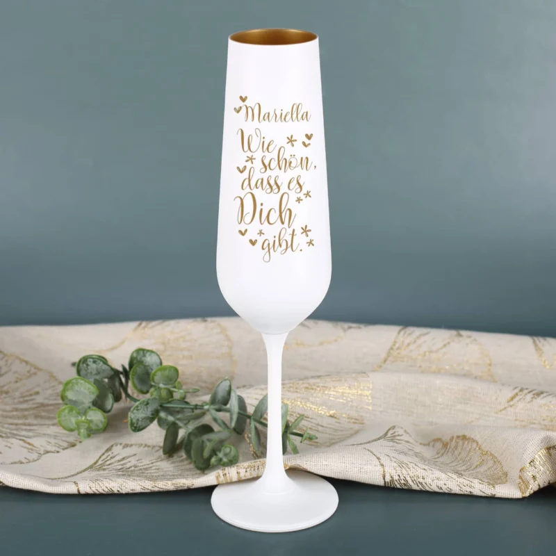 Sektglas mit Namensgravur
