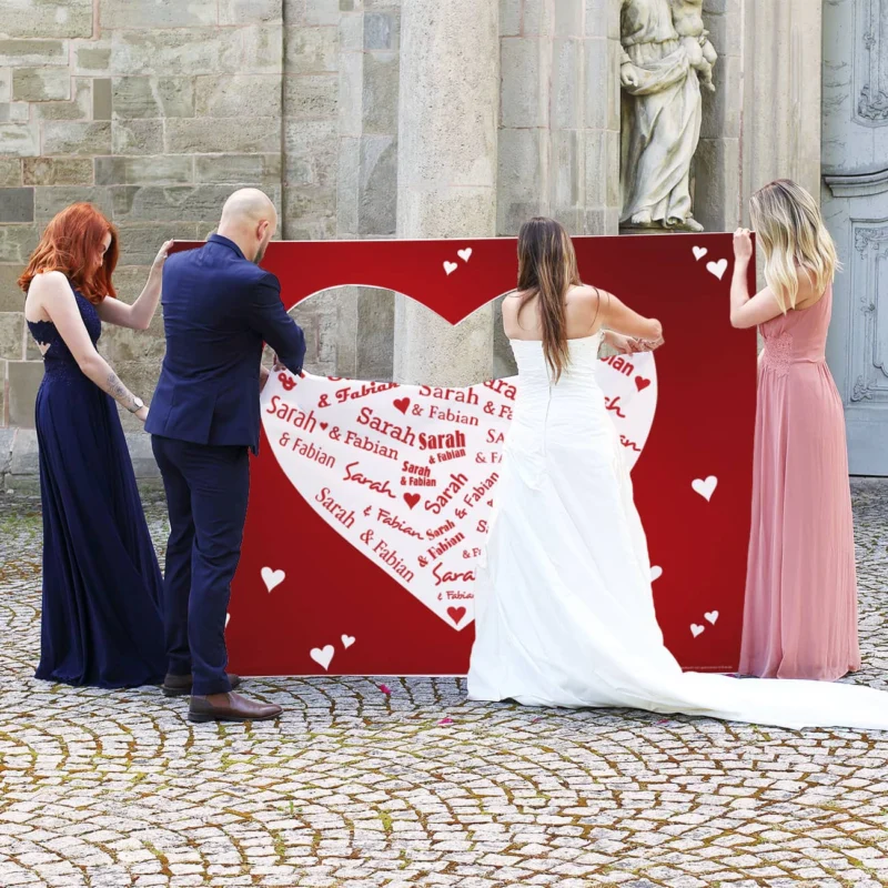 Großes Stoffbanner zum Ausschneiden