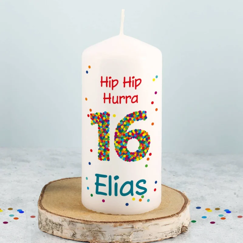 Kerze zum 16. Geburtstag