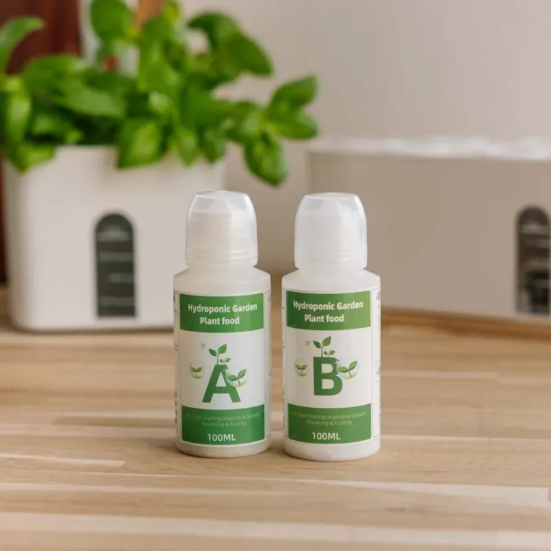 Plantenæring A+B (2x100 ml) til indendørs køkkenhaver