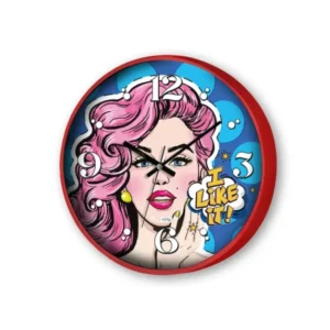 Popart Wall Clock Blue 30 Cm - Exporgin - Global Shopping Site