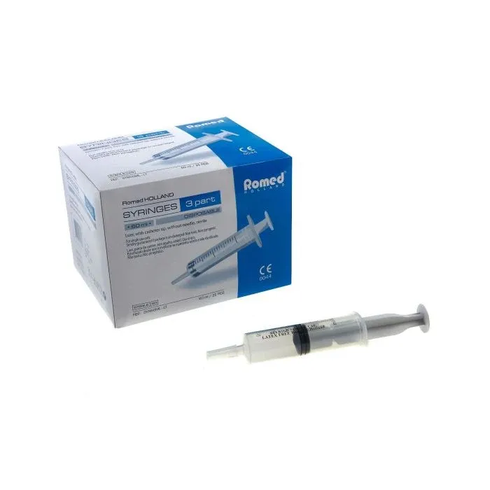 Romed Einmal-Blasenspritze 50/60 ml Luer-Ansatz 3-teilig