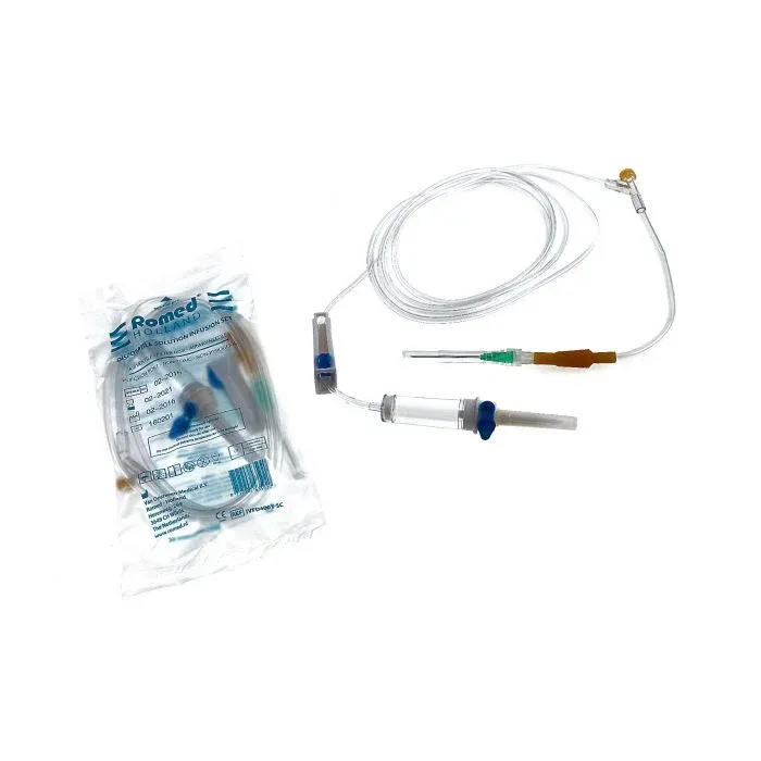 Romed Infusionsbesteck mit Belüftungskanüle steril 0,8 x 40 mm und Y-Teil 25 Stück