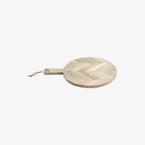 Rundt skærebræt i mangotræ - ø32 cm - natur - nordal.dk
