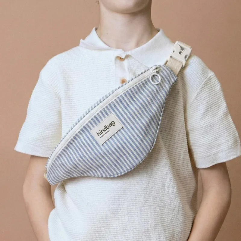 Kinder Bauchtasche Augustin - Streifen blau