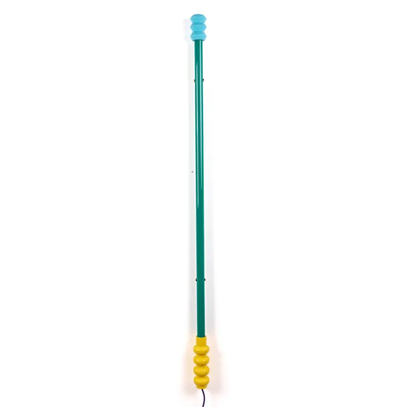 Seletti SUPERLINEA GREEN LED-Leuchte in Grün mit hellblauen Enden