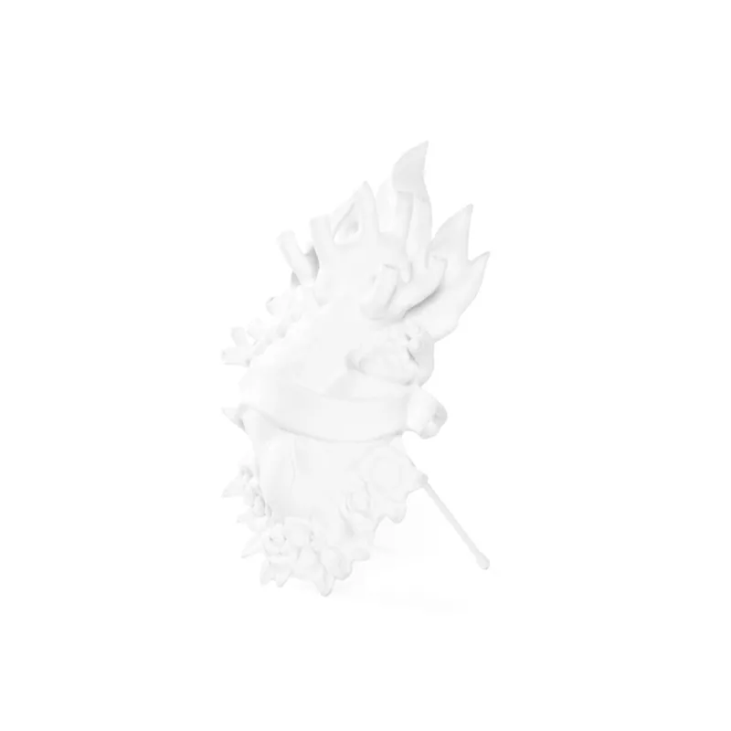 Seletti HOLY LOVE IN BLOOM VASE aus weißem Porzellan mit Reliefstruktur
