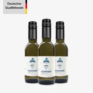 Schorlefranz Mini Glühwein weiß im 3er Set, Frontansicht der Flaschen