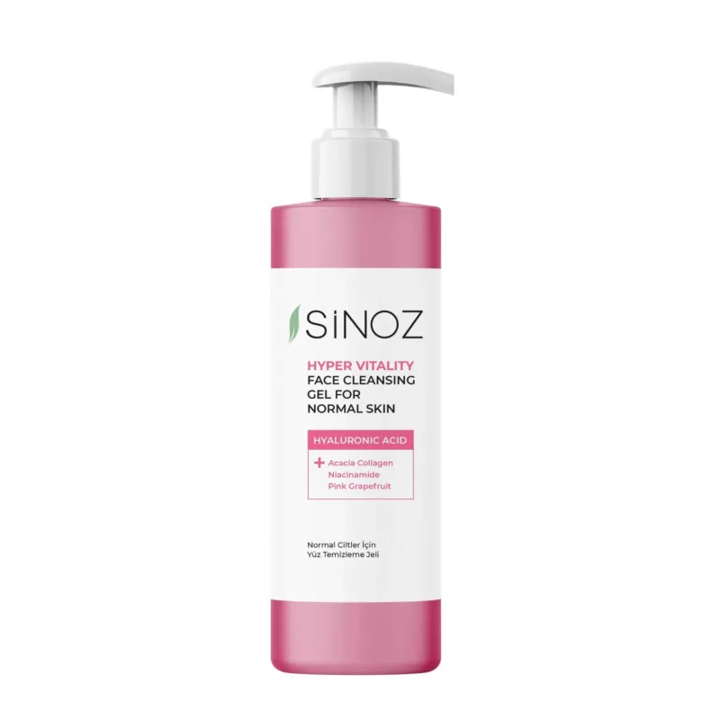 Sinoz Hyper Vitality Face Cleansing Gel – For Normal Skin – With Squalane, Avocado Oil, and Vitamin E – Removes Makeup and Balances Sebum - Exporgin - Global Shopping Site