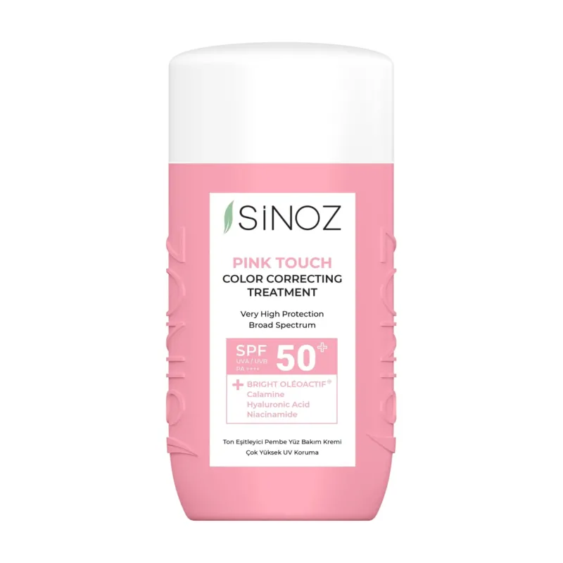 Sinoz Pink Touch Color Correcting Treatment – SPF 50+ with Mineral Sun Filters – Anti - Redness Skin Tone Equalizer, 50 ml - Exporgin - Global Shopping Site