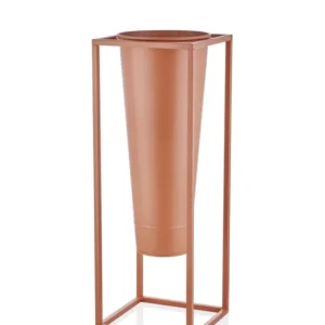 Suelo Vase & Flower Pot Terracotta Copper 29x29x80 cm - Exporgin - Global Shopping Site