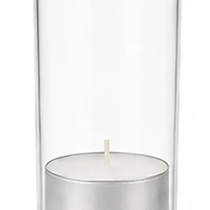 Teelichtglas aus klaren Glas 8cm hoch Ø 4,2cm - Kerzenglas, Windlicht transparent außendurchmesser 42mm innendurchmesser 4cm passgenau dünnes glas glaszylinder mit boden sompex 32182 endless light groß