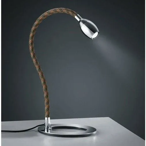 Baulmann - Tischleuchte LED Chrom/Stoffgewebe Camouflage