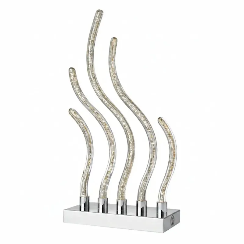 LED Tischleuchte CLAUDI 5flg. mit Touchdimmer Tischlampe