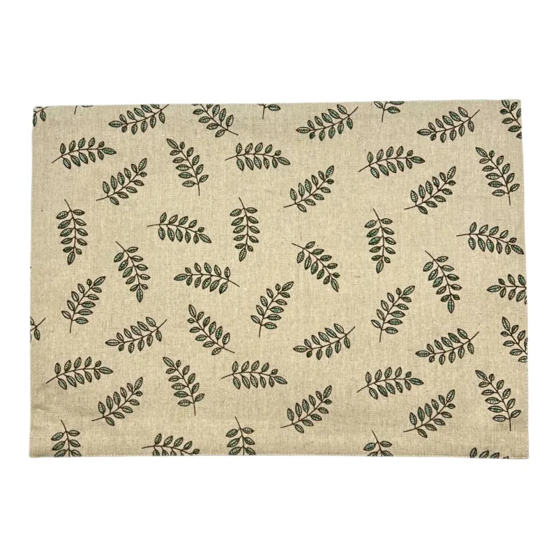 Tischset 2er-Pack mit Ranken, weiss/grün, 33x45 cm, Oekotex 100 -KAKTOS Pflanzen & Zubehör