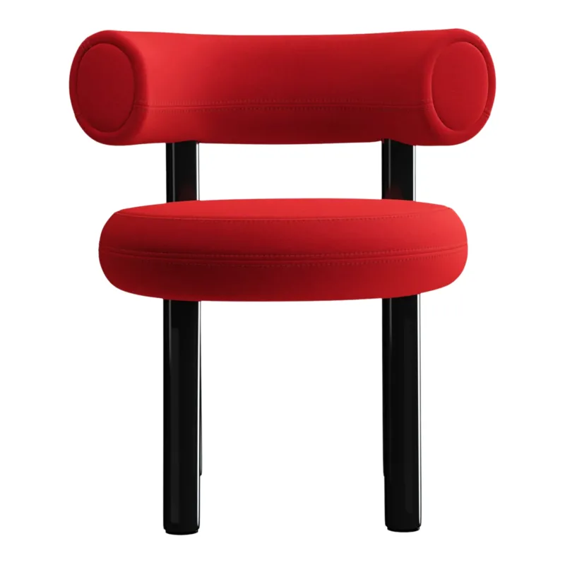 Roter Designerstuhl von Tom Dixon