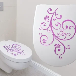 Wandtattoo WC Aufkleber Blumenranke W891