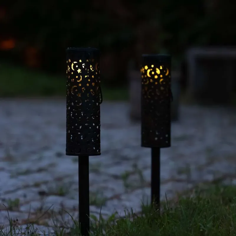 Zira solar lanterne m. mønster 2 pak